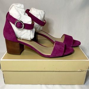 Michael Kors Fuchsia Leather Suede Heels Size 10